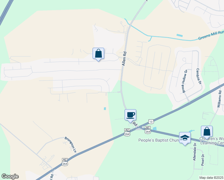 map of restaurants, bars, coffee shops, grocery stores, and more near 2321 Laurel Ridge in Greenville