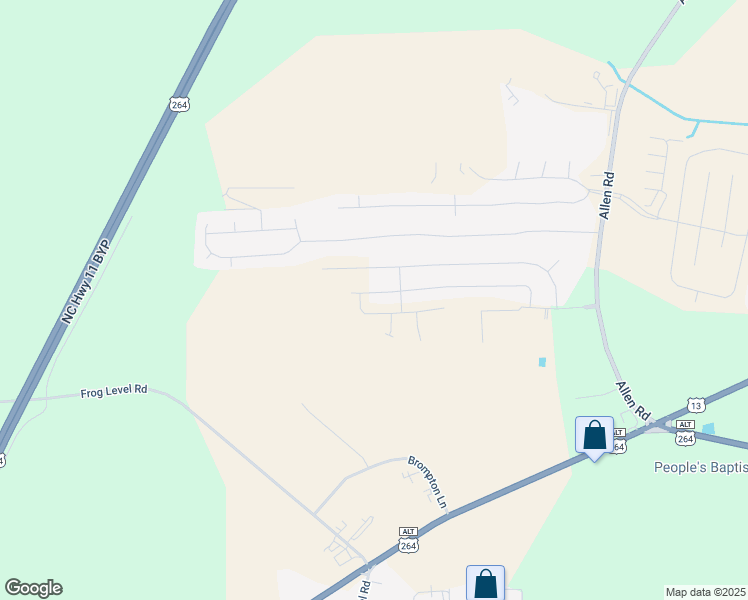 map of restaurants, bars, coffee shops, grocery stores, and more near 2307 Sweet Bay Drive. in Greenville