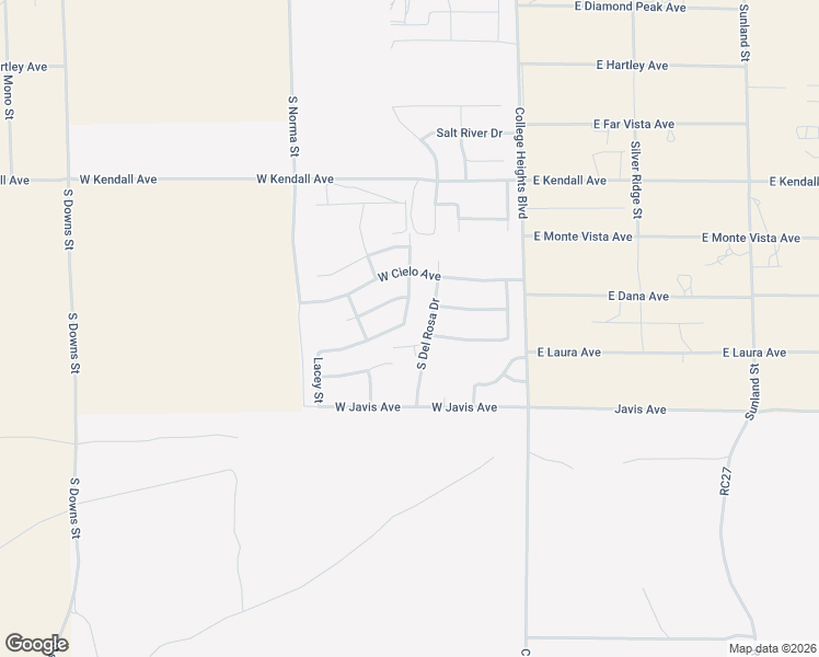 map of restaurants, bars, coffee shops, grocery stores, and more near 2324 South Reedy Street in Ridgecrest