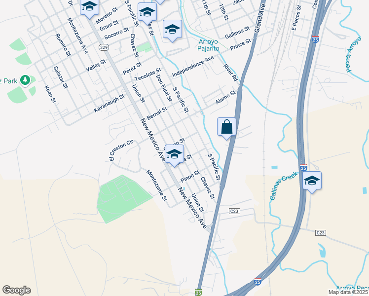 map of restaurants, bars, coffee shops, grocery stores, and more near 521 Chavez Street in Las Vegas