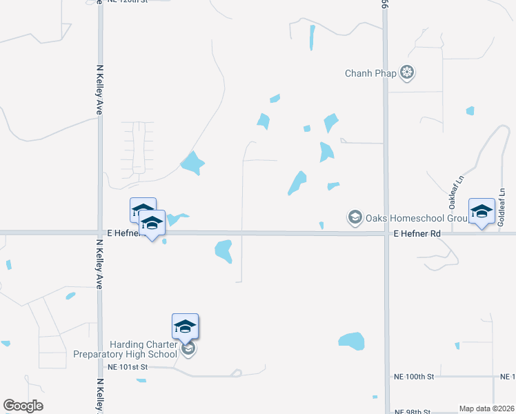 map of restaurants, bars, coffee shops, grocery stores, and more near 1401 East Hefner Road in Oklahoma City