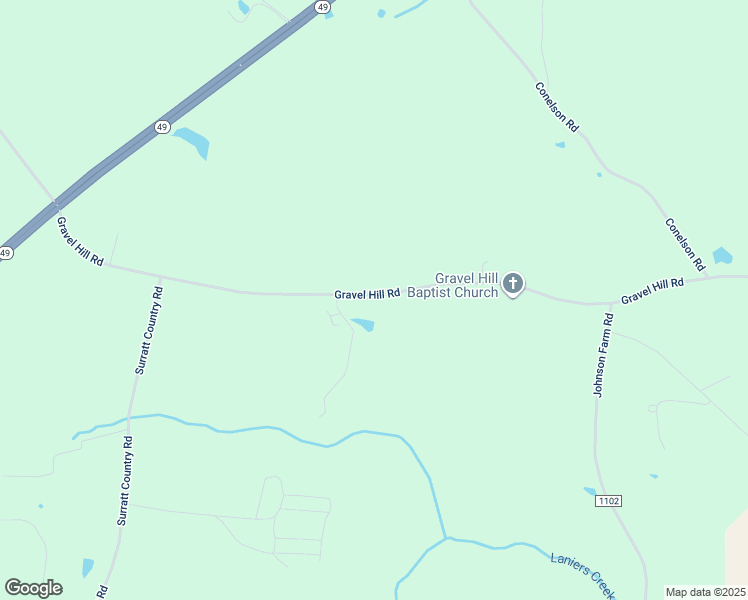 map of restaurants, bars, coffee shops, grocery stores, and more near 6951 Gravel Hill Road in Denton