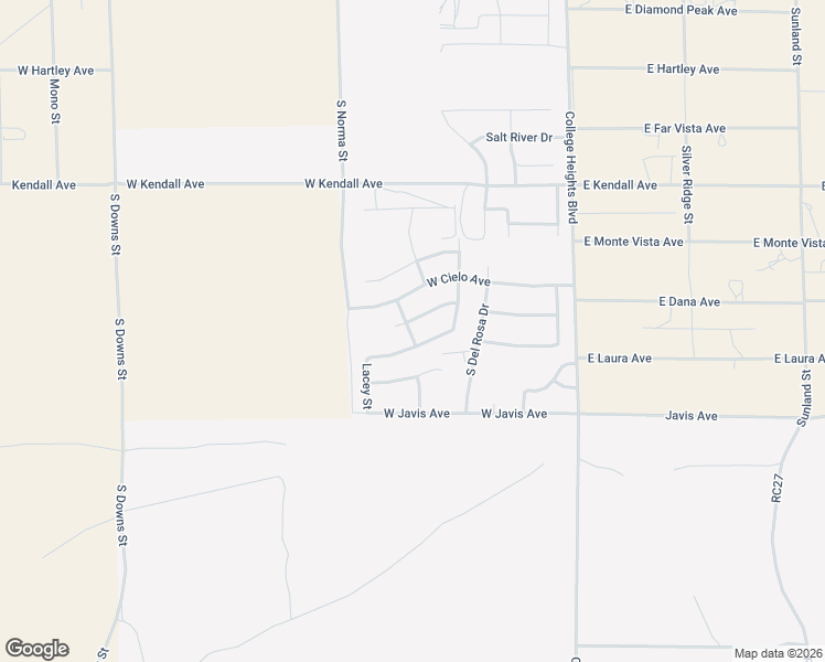 map of restaurants, bars, coffee shops, grocery stores, and more near 2308 Wesley Street in Ridgecrest
