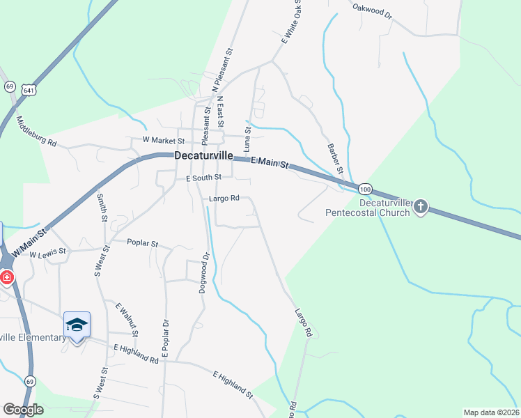 map of restaurants, bars, coffee shops, grocery stores, and more near 209 Largo Road in Decaturville