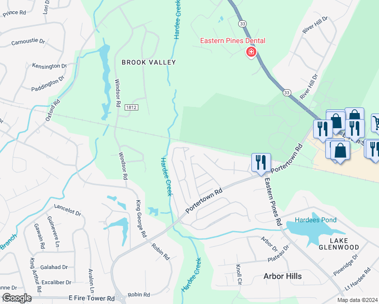 map of restaurants, bars, coffee shops, grocery stores, and more near 1506 Iris Circle in Greenville