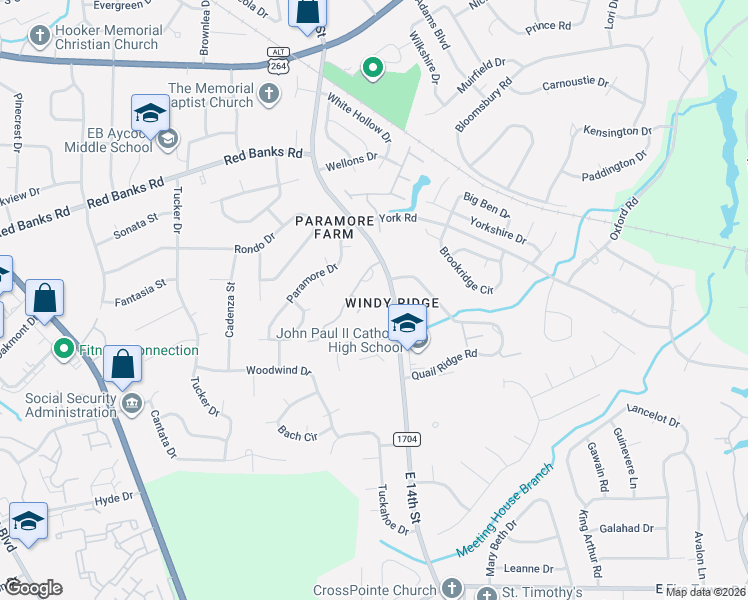 map of restaurants, bars, coffee shops, grocery stores, and more near 9 Scott Street in Greenville