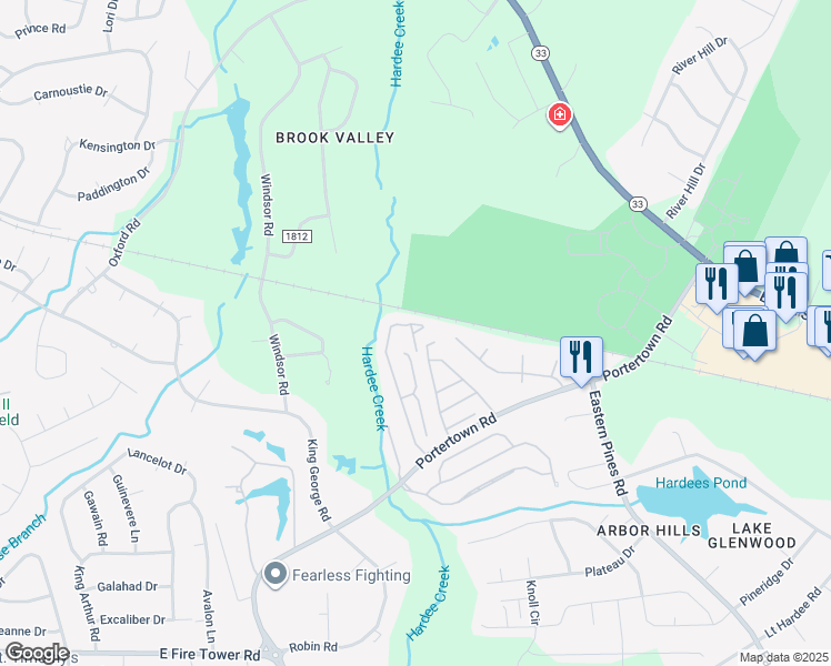 map of restaurants, bars, coffee shops, grocery stores, and more near 1506 Iris Circle in Greenville