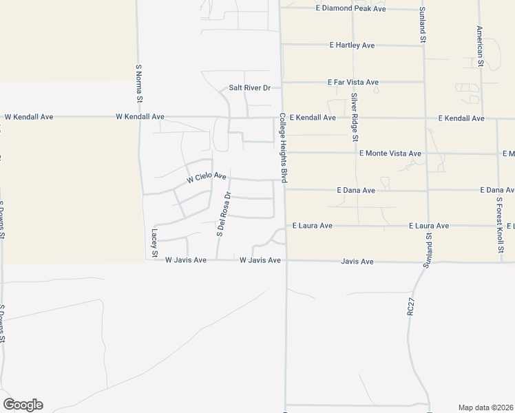 map of restaurants, bars, coffee shops, grocery stores, and more near 117 West Smoke Tree Avenue in Ridgecrest
