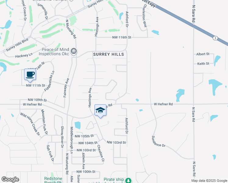 map of restaurants, bars, coffee shops, grocery stores, and more near 11065 Folkstone Drive in Yukon
