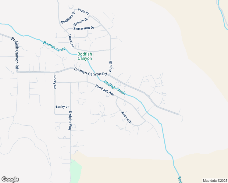 map of restaurants, bars, coffee shops, grocery stores, and more near 2307 Rembach Avenue in Bodfish