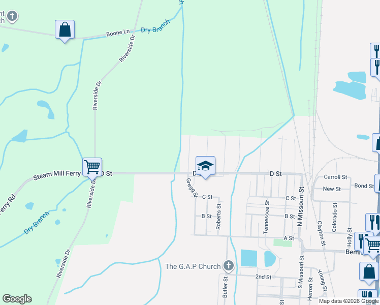 map of restaurants, bars, coffee shops, grocery stores, and more near 28 Jefferson Street in Jackson