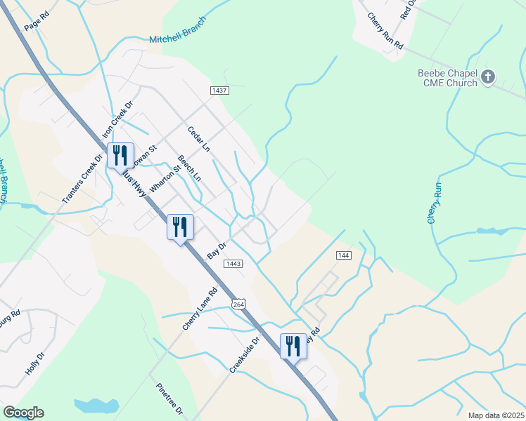 map of restaurants, bars, coffee shops, grocery stores, and more near 302 Bay Dr in Washington