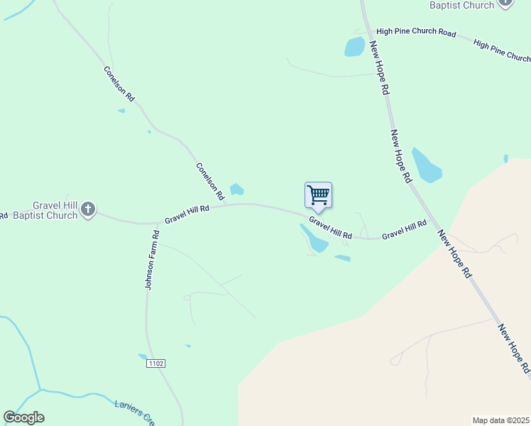 map of restaurants, bars, coffee shops, grocery stores, and more near 6315 Gravel Hill Road in Denton