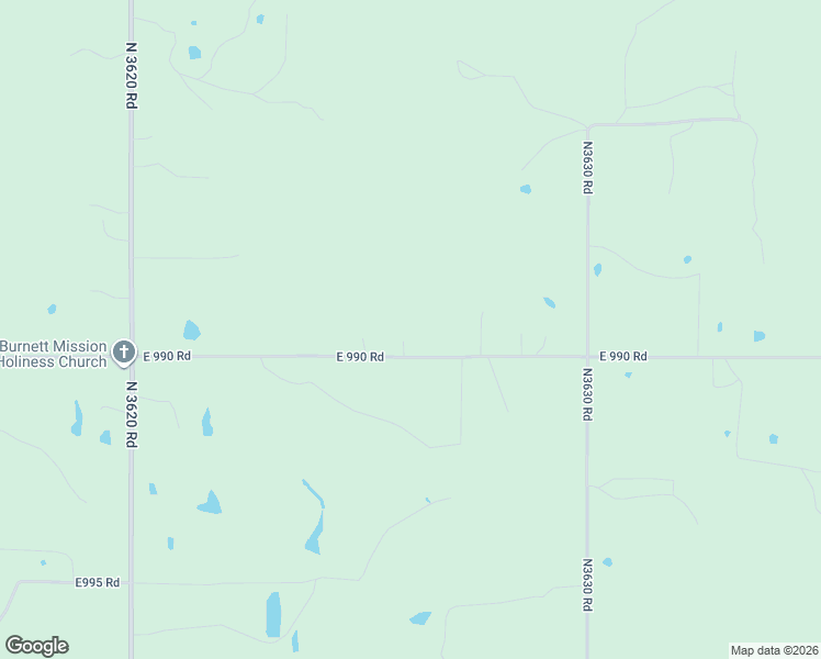 map of restaurants, bars, coffee shops, grocery stores, and more near 362122 East 990 Road in Paden