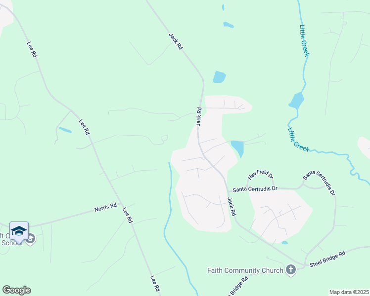 map of restaurants, bars, coffee shops, grocery stores, and more near 108 Maude Road in Clayton