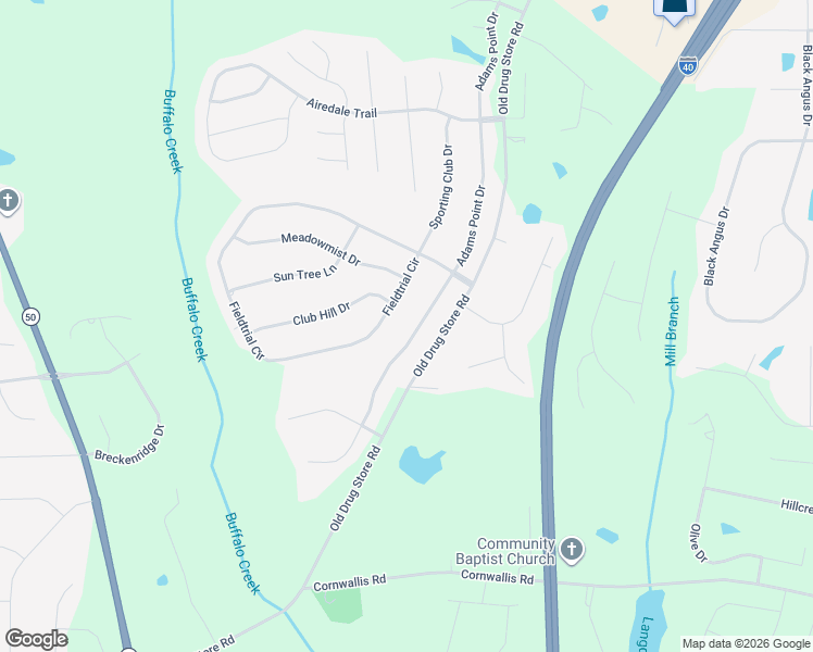 map of restaurants, bars, coffee shops, grocery stores, and more near 214 Adams Point Drive in Garner
