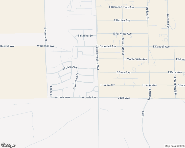 map of restaurants, bars, coffee shops, grocery stores, and more near 2328 South Desert Cassia Street in Ridgecrest