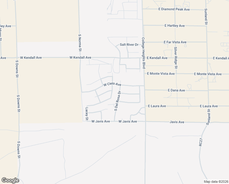 map of restaurants, bars, coffee shops, grocery stores, and more near 2324 South Reedy Street in Ridgecrest