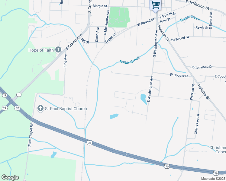 map of restaurants, bars, coffee shops, grocery stores, and more near 351 Lakeview Circle in Brownsville