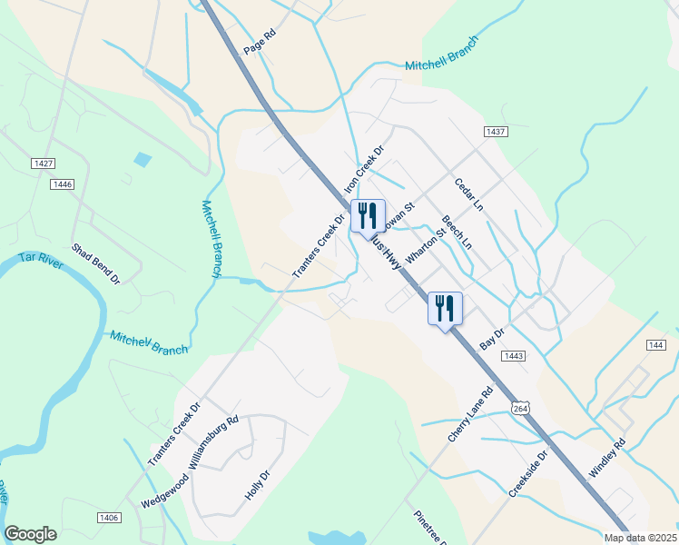 map of restaurants, bars, coffee shops, grocery stores, and more near 1406 Washington Street in Washington