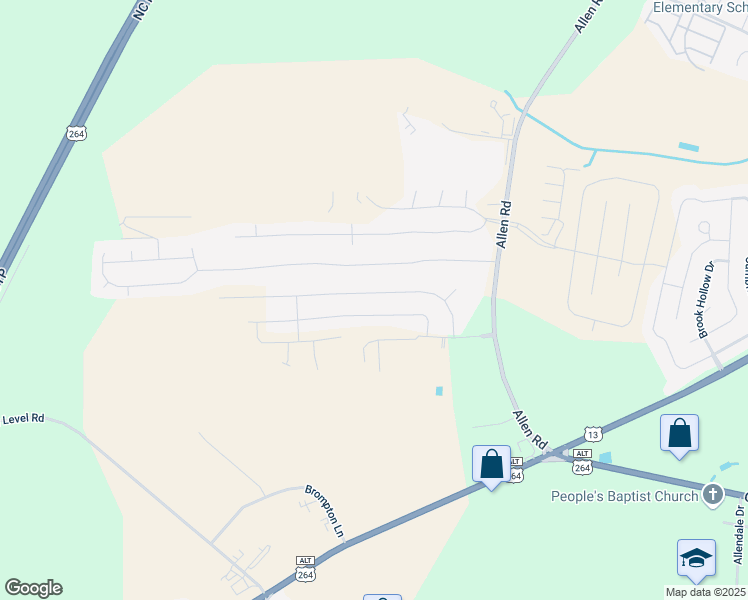 map of restaurants, bars, coffee shops, grocery stores, and more near 2332 Great Laurel Court in Greenville