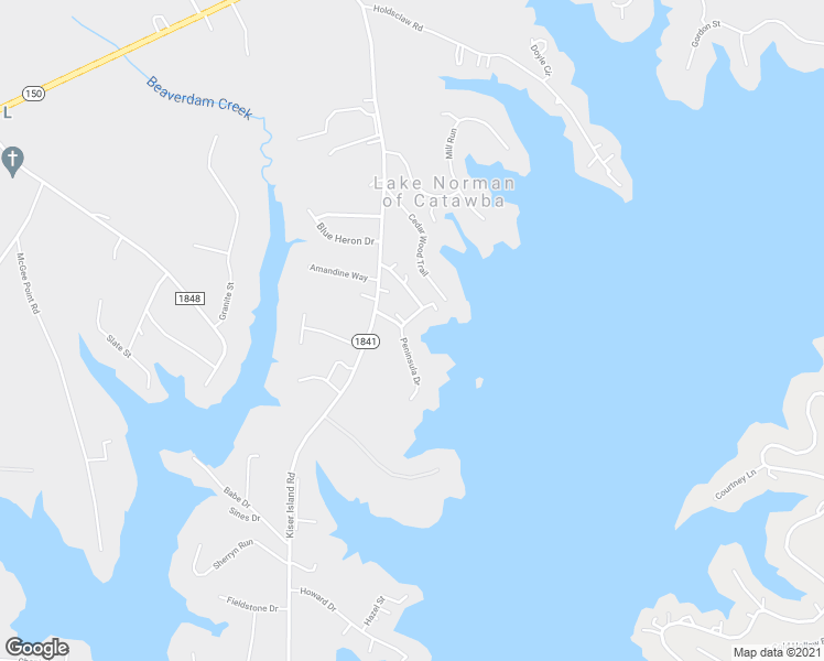 map of restaurants, bars, coffee shops, grocery stores, and more near 8772 Peninsula Drive in Lake Norman of Catawba