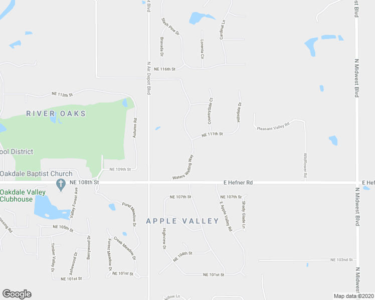 map of restaurants, bars, coffee shops, grocery stores, and more near 11101 Waters Welling Way in Edmond