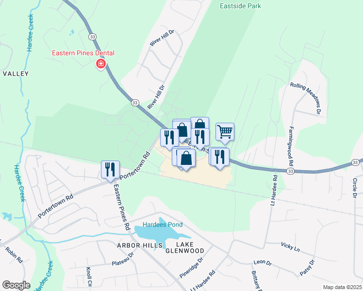 map of restaurants, bars, coffee shops, grocery stores, and more near 4330 East 10th Street in Greenville