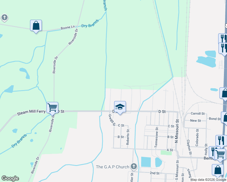 map of restaurants, bars, coffee shops, grocery stores, and more near 72 Jefferson Street in Jackson
