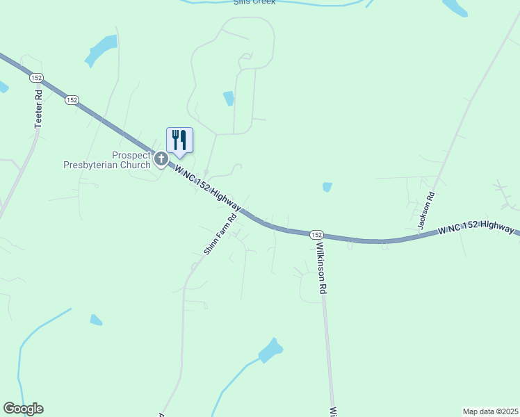 map of restaurants, bars, coffee shops, grocery stores, and more near 9040 West North Carolina 152 Highway in Mooresville