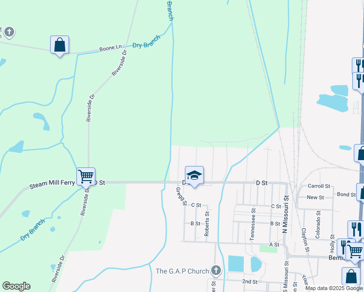 map of restaurants, bars, coffee shops, grocery stores, and more near 72 Jefferson Street in Jackson