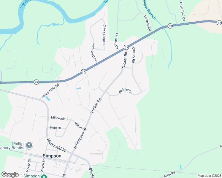 map of restaurants, bars, coffee shops, grocery stores, and more near 2829 Philippi Circle in Grimesland