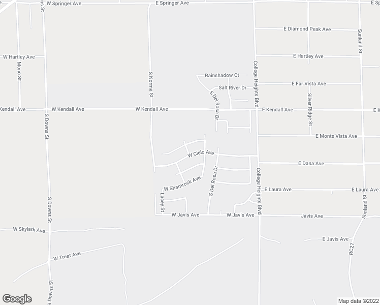 map of restaurants, bars, coffee shops, grocery stores, and more near 224 West Cielo Avenue in Ridgecrest