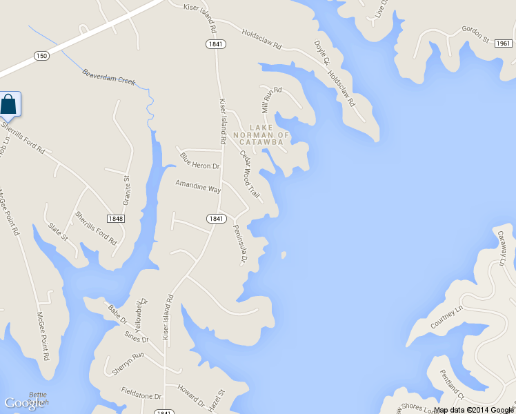 map of restaurants, bars, coffee shops, grocery stores, and more near 8742 Peninsula Dr in Lake Norman of Catawba