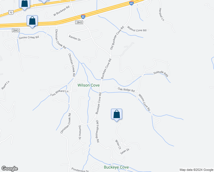 map of restaurants, bars, coffee shops, grocery stores, and more near 480 Buckeye Cove Road in Swannanoa