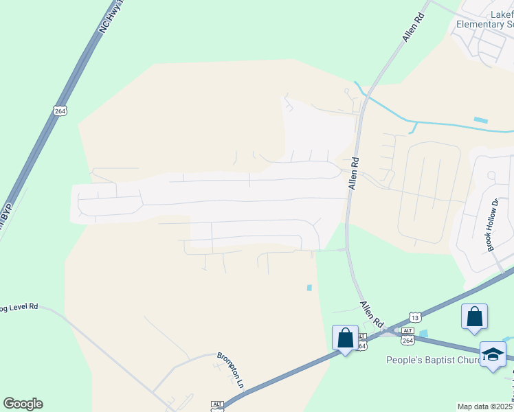 map of restaurants, bars, coffee shops, grocery stores, and more near 1033 Teakwood Drive in Greenville