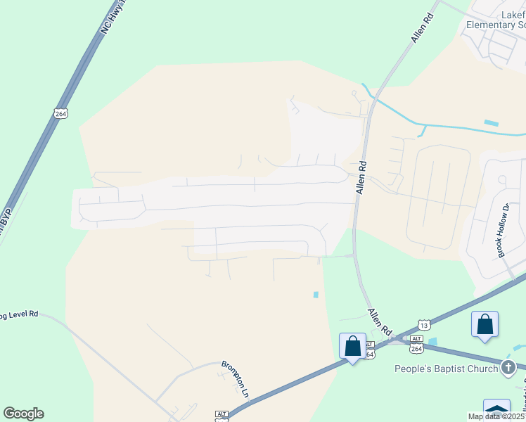map of restaurants, bars, coffee shops, grocery stores, and more near 1033 Teakwood Drive in Greenville