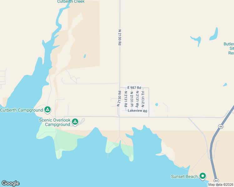 map of restaurants, bars, coffee shops, grocery stores, and more near 9883 North 2130 Road in Foss