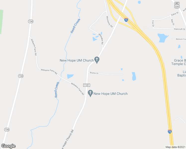 map of restaurants, bars, coffee shops, grocery stores, and more near 675 Boyles Drive in Asheboro