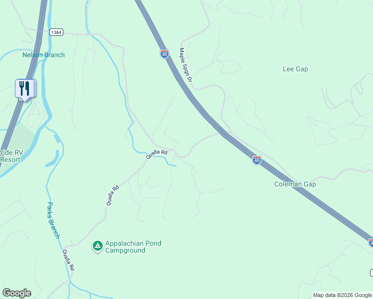 map of restaurants, bars, coffee shops, grocery stores, and more near 1145 Coleman Mountain Road in Waynesville