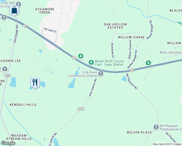 map of restaurants, bars, coffee shops, grocery stores, and more near 7213 Cabernet Franc Drive in Fuquay-Varina