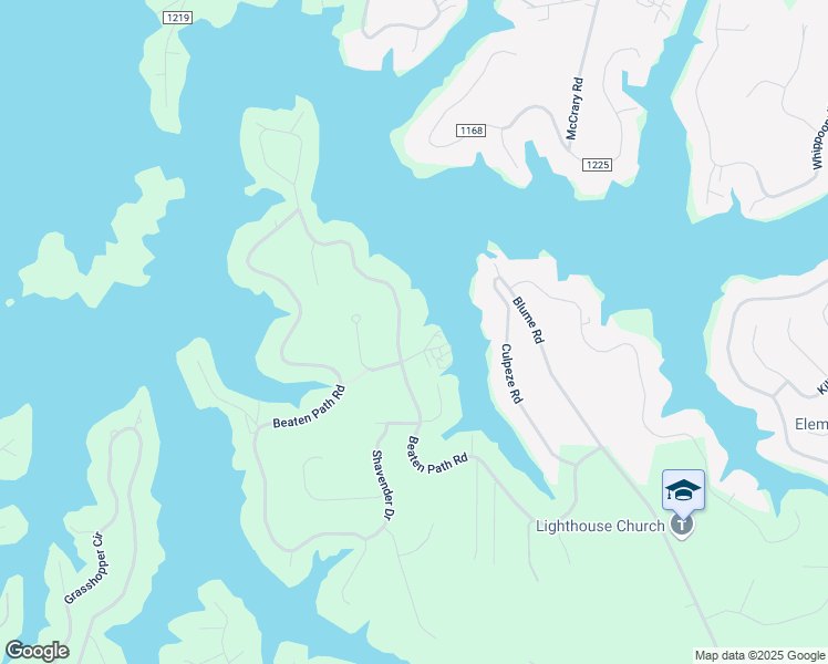map of restaurants, bars, coffee shops, grocery stores, and more near 320 Beaten Path Road in Mooresville