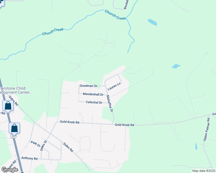 map of restaurants, bars, coffee shops, grocery stores, and more near 435 Mahaffey Drive in Salisbury