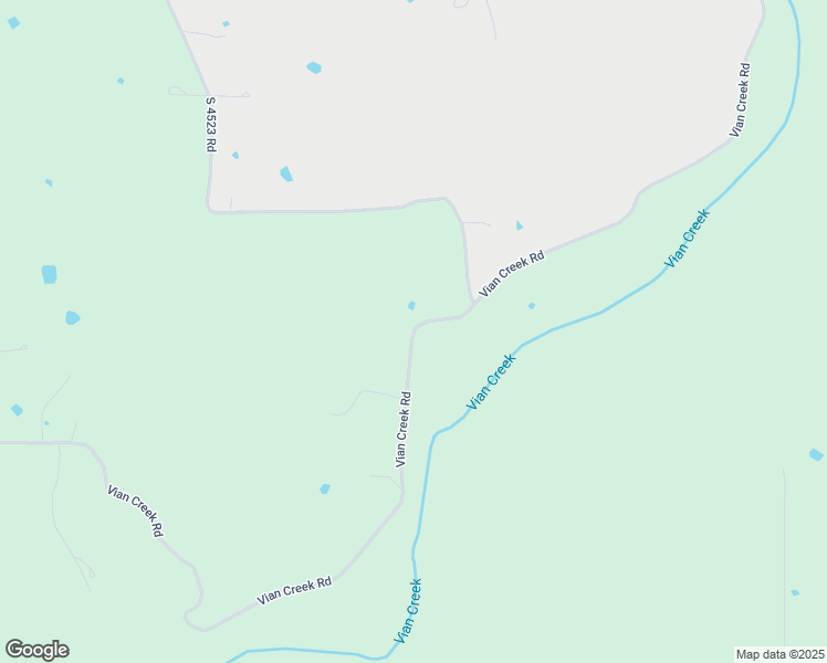 map of restaurants, bars, coffee shops, grocery stores, and more near Vian Creek Road in Vian