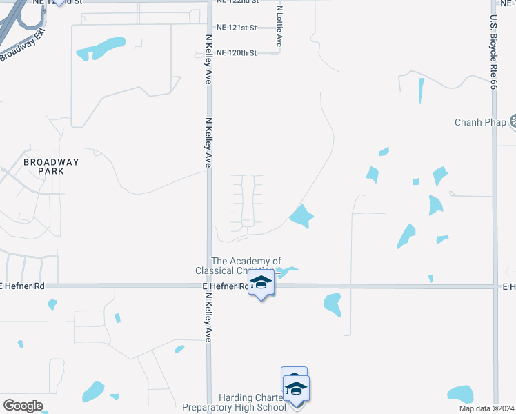 map of restaurants, bars, coffee shops, grocery stores, and more near 11318 Paradise In Drive in Oklahoma City