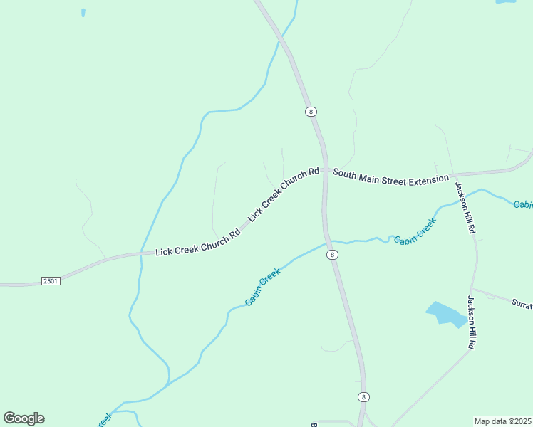 map of restaurants, bars, coffee shops, grocery stores, and more near 265 Lick Creek Church Road in Denton