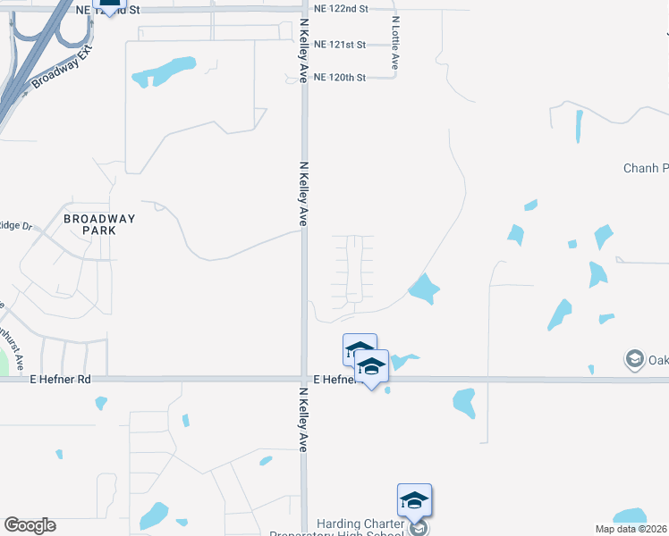 map of restaurants, bars, coffee shops, grocery stores, and more near 11314 Paradise In Drive in Oklahoma City