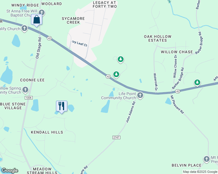 map of restaurants, bars, coffee shops, grocery stores, and more near 7110 Cabernet Franc Drive in Wake County