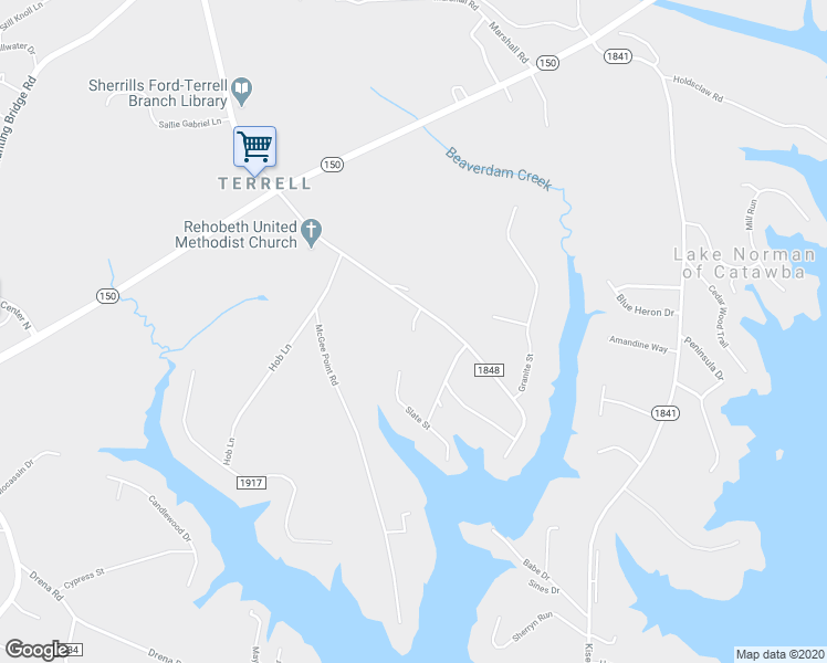 map of restaurants, bars, coffee shops, grocery stores, and more near 3983 Kimberly Place in Lake Norman of Catawba