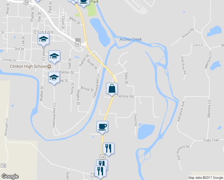 map of restaurants, bars, coffee shops, grocery stores, and more near 163 Maxwell Street in Clinton
